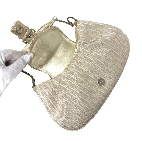 Christian Dior Vintage 2002 Trotter Monogram Chain Mini Bag Pchette [106217] - Picture 13 of 16